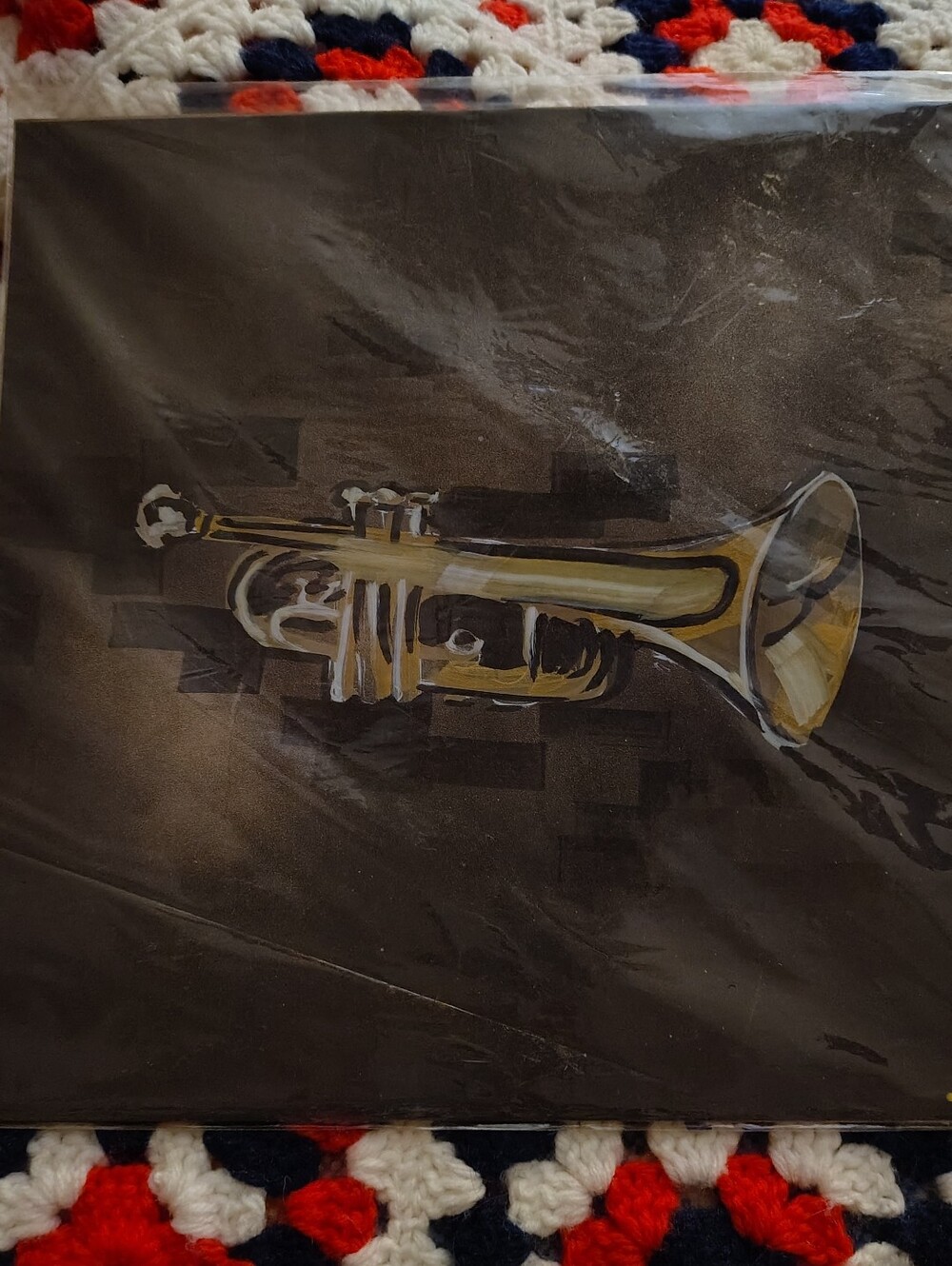Painting Of A Trumpet By New Orleans Artist Jazz Artwork
